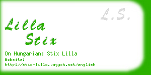 lilla stix business card